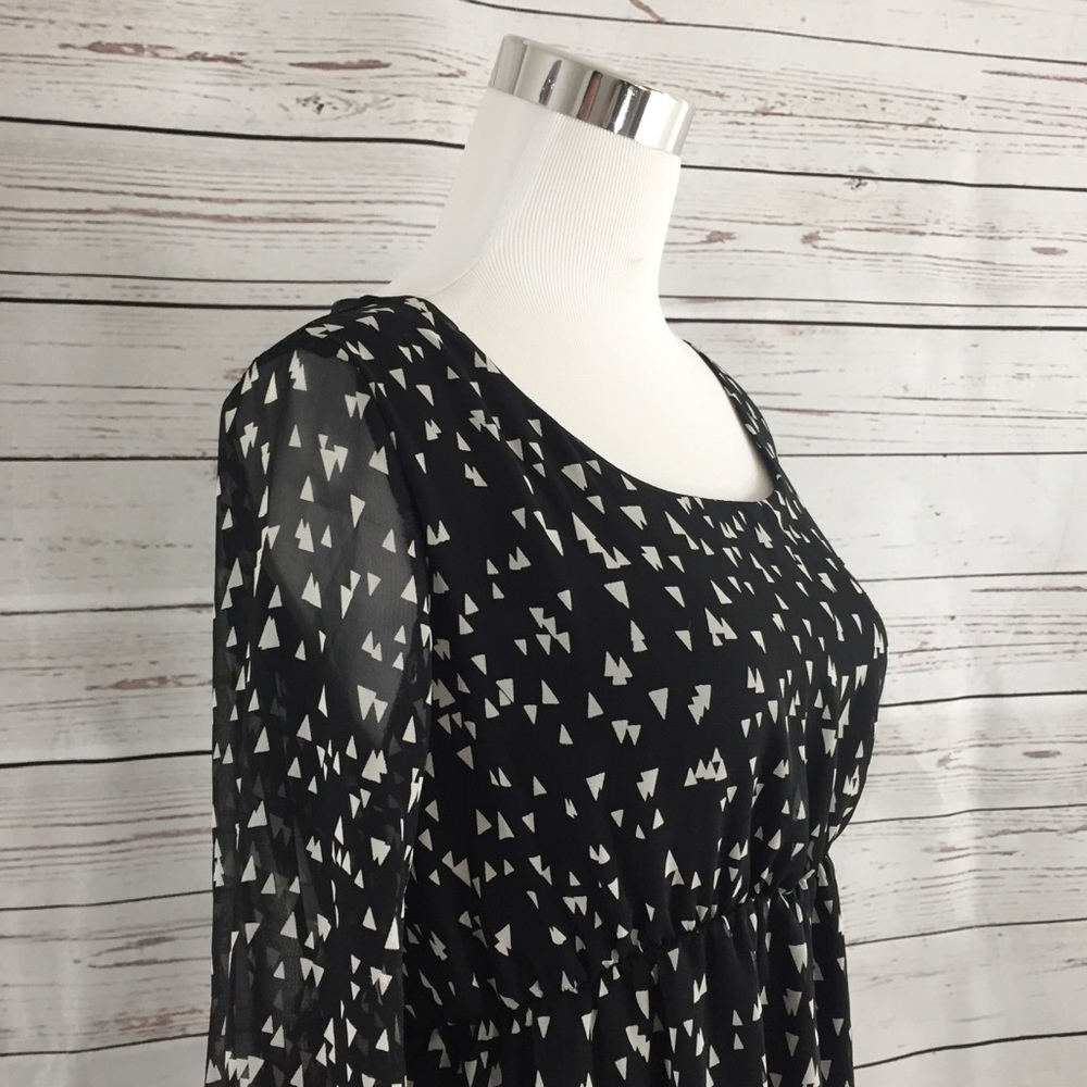 PINKBLUSH Maternity Geo Print Long Sleeve Dress